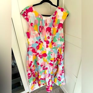 Boden colorful flower dress, US 14R or UK 18R